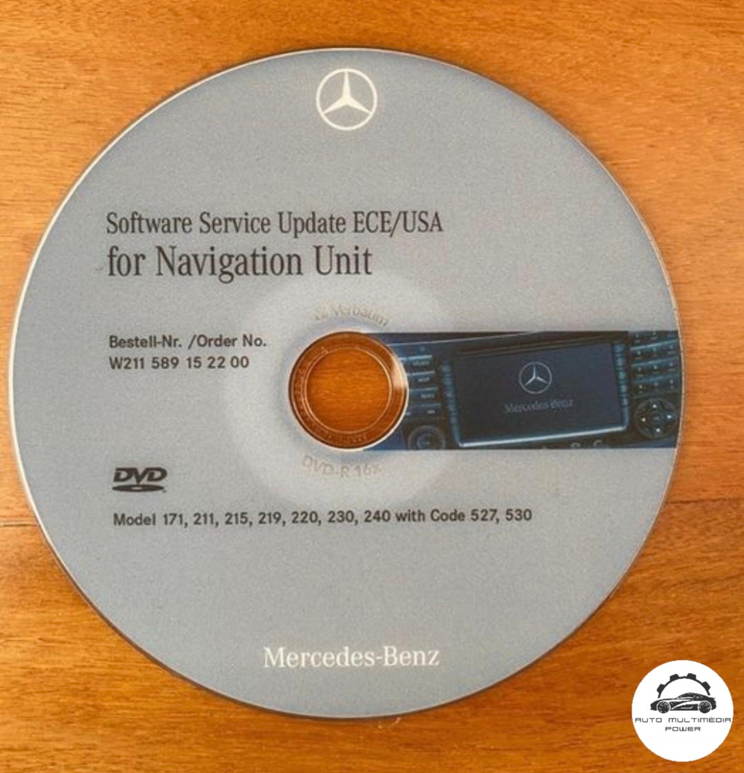 MERCEDES-BENZ / MAYBACH - Sistema NTG 1 COMAND - DVD Atualização Mapas GPS Nav v19 2019