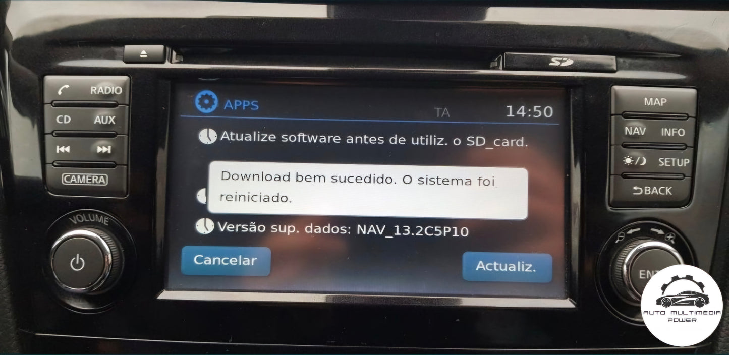 NISSAN - Sistema Connect 3 - Cartão SD Atualização Mapas GPS Nav v7 2023