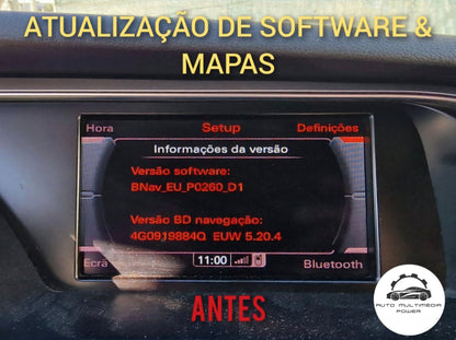 AUDI - Sistema MMI 3G BASIC BNAV - Atualização Software + Mapas GPS Nav v5.36.1 2024