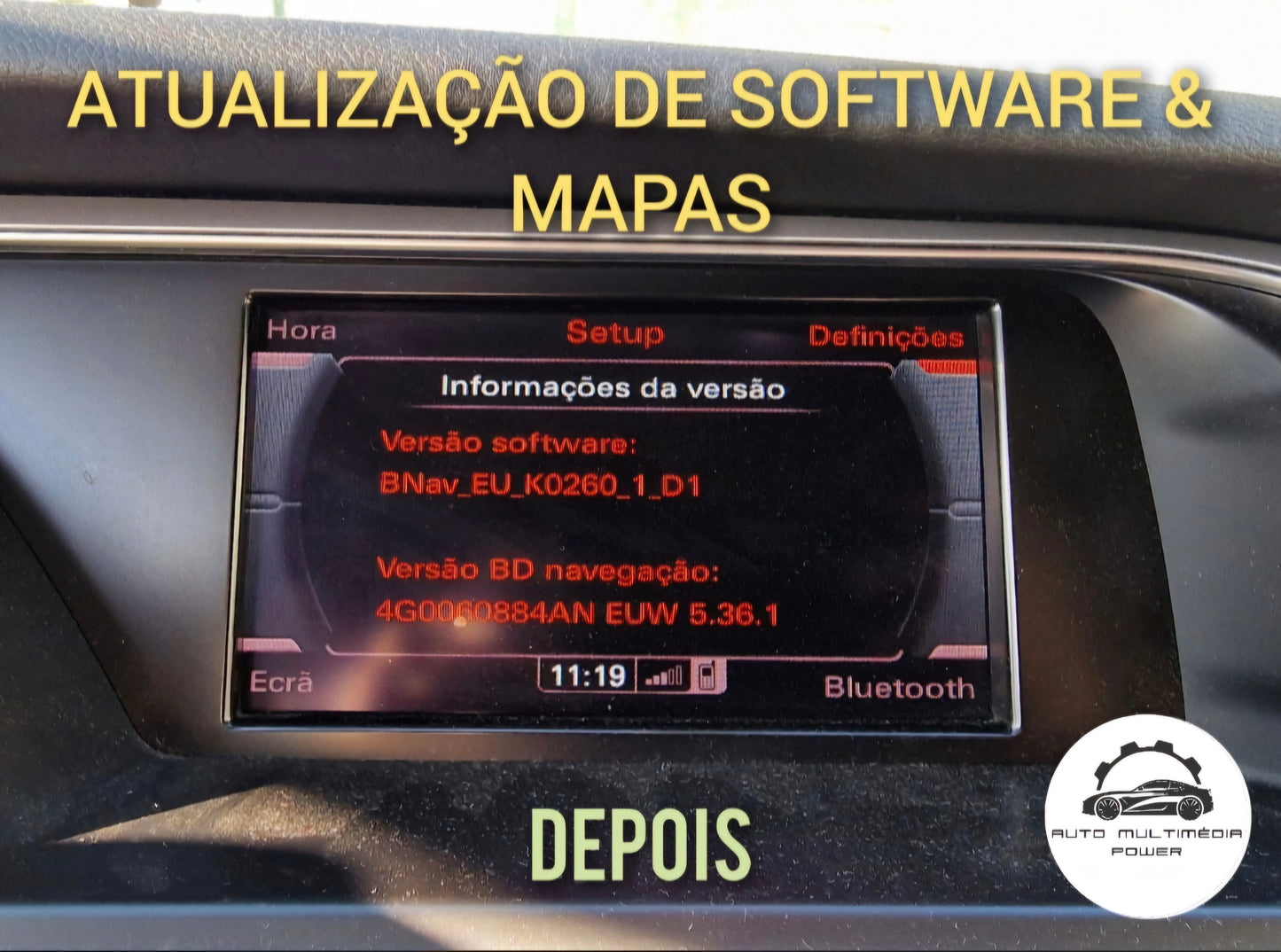 AUDI - Sistema MMI 3G BASIC BNAV - Atualização Software + Mapas GPS Nav v5.36.1 2024