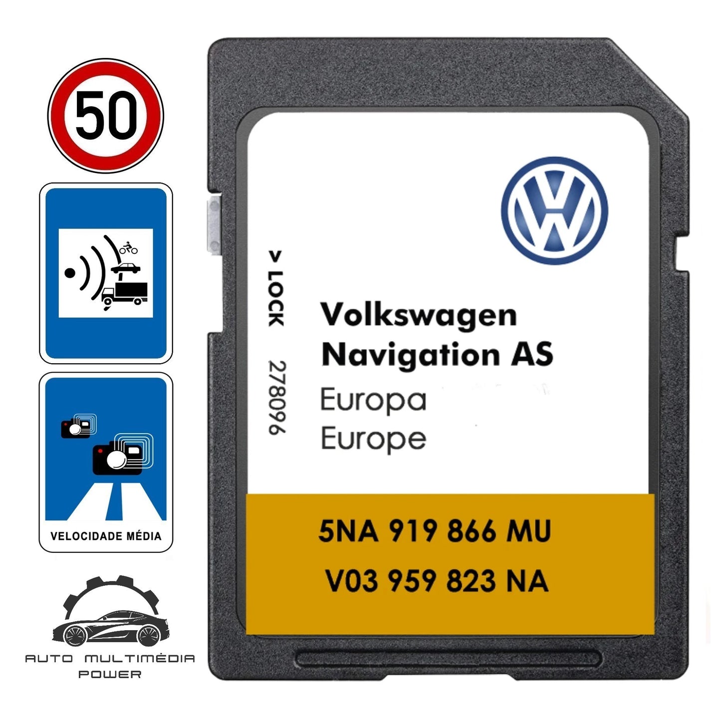 VOLKSWAGEN VW - Sistema Discover Media Gen 2 - Cartão SD AS Atualização Mapas GPS Nav v23 2026