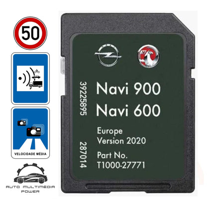 OPEL / CHEVROLET - Sistema NAVI 600 & 900 - Cartão SD Atualização Mapas GPS Nav v2020