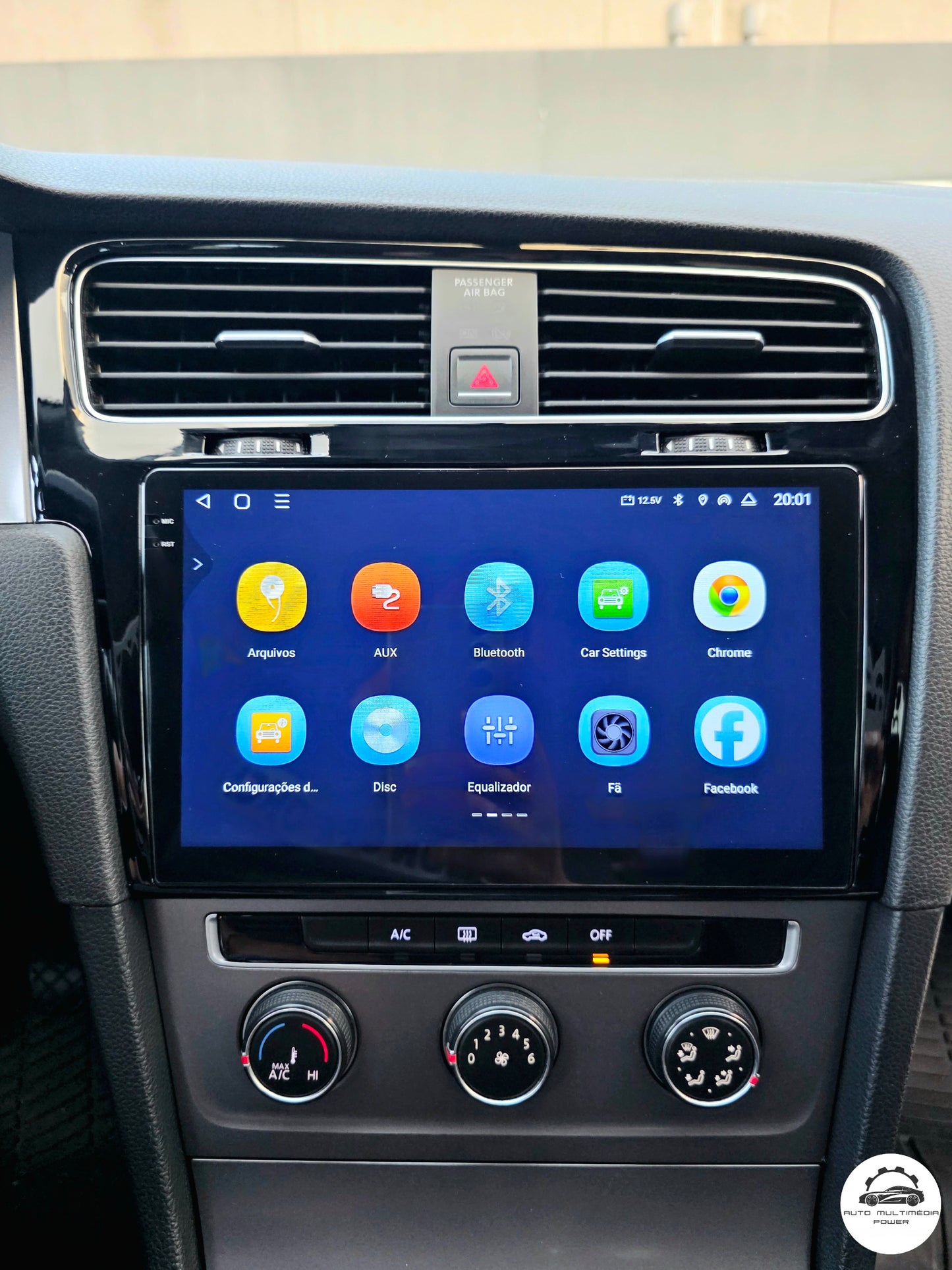 VOLKSWAGEN VW - GOLF MK7 - 2013 a 2017 - Ecrã Touch Screen Android - CarPlay & Android Auto Wireless