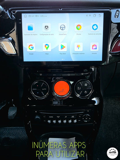 CITROEN - C3 / DS3 - 2010 a 2016 - Ecrã Touch Screen Android - CarPlay & Android Auto Wireless