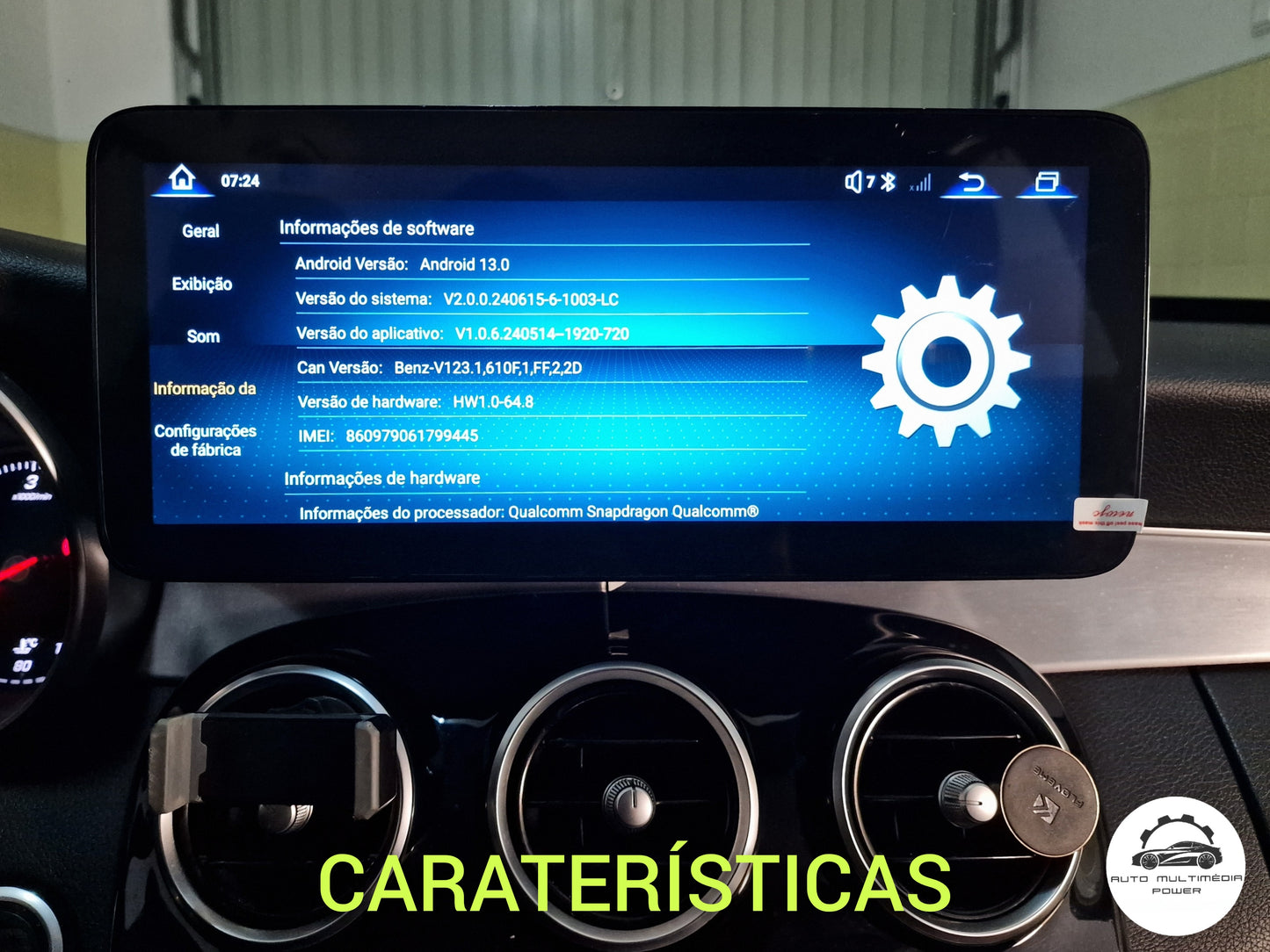 MERCEDES-BENZ - Classe C / GLC / V - Ecrã Touch Screen Android 13 - Apple CarPlay & Google Android Auto Wireless