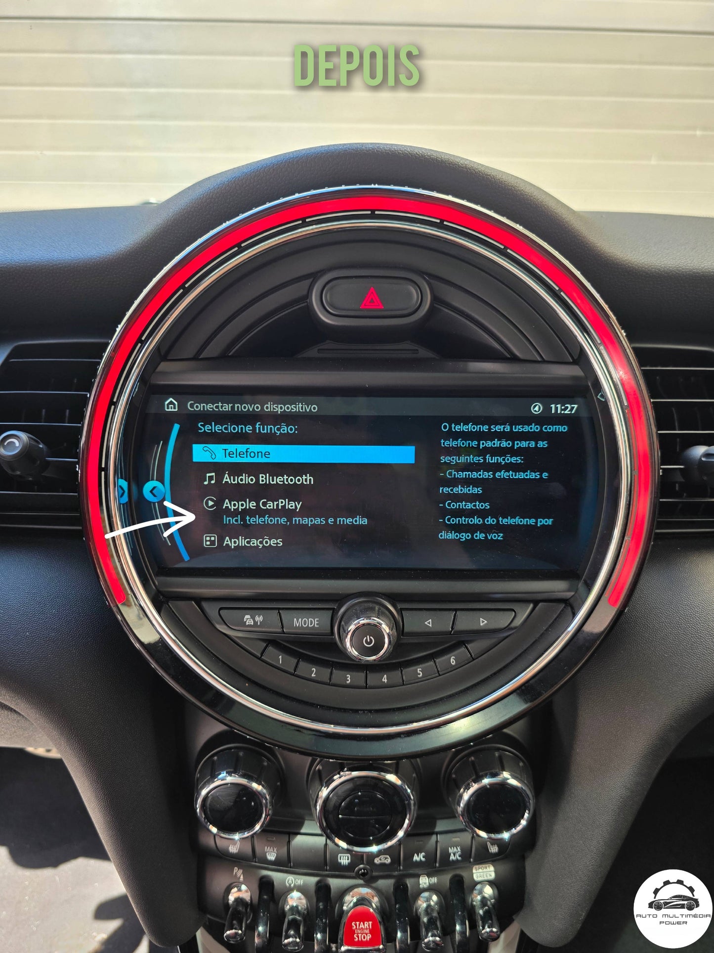 MINI - Sistema EntryNav 2 / WAY - Ativação Apple CarPlay Wireless