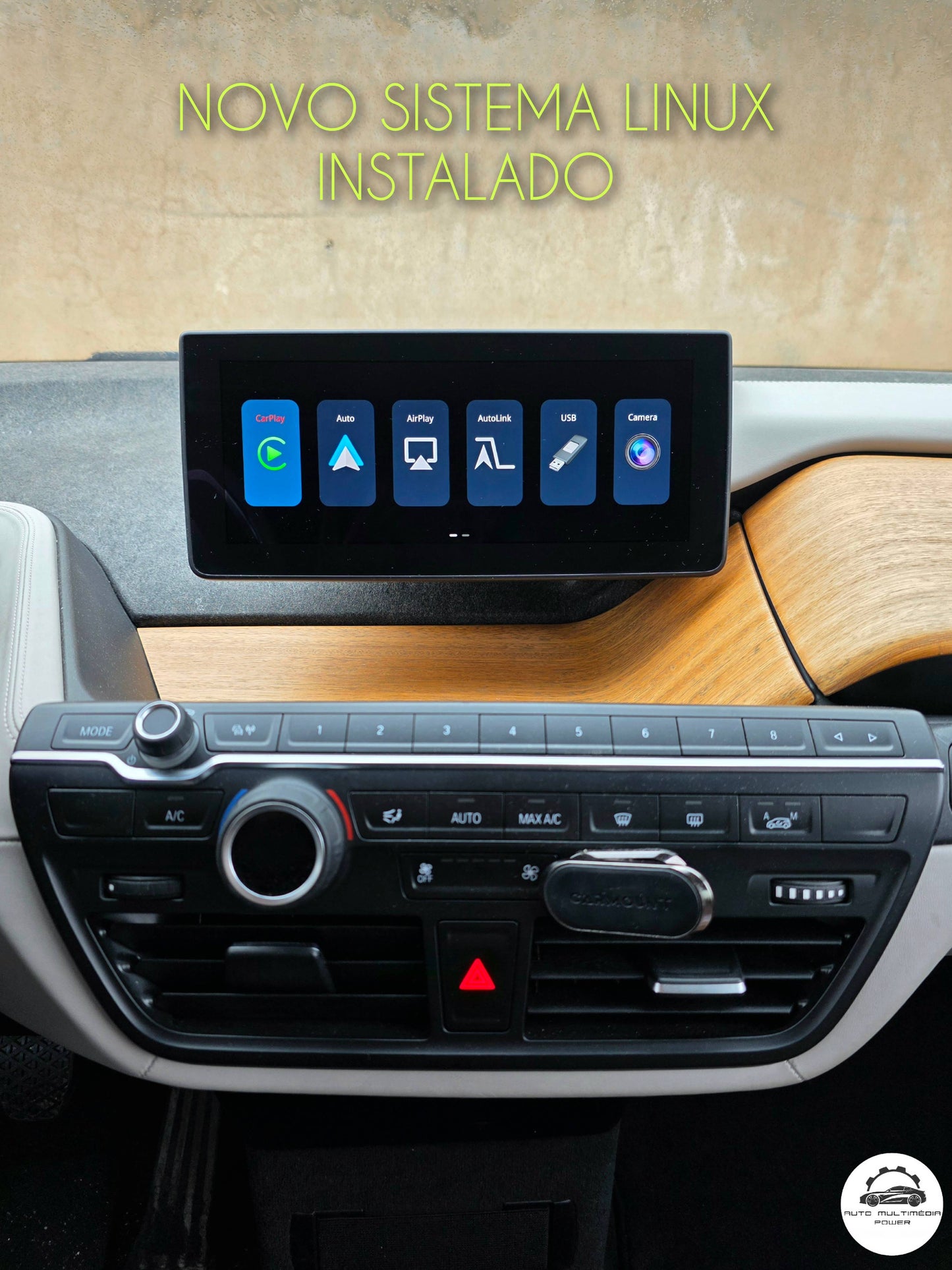 BMW - Modelo i3 - Sistema EVO - Instalação Módulo Apple CarPlay & Google Android Auto Wireless