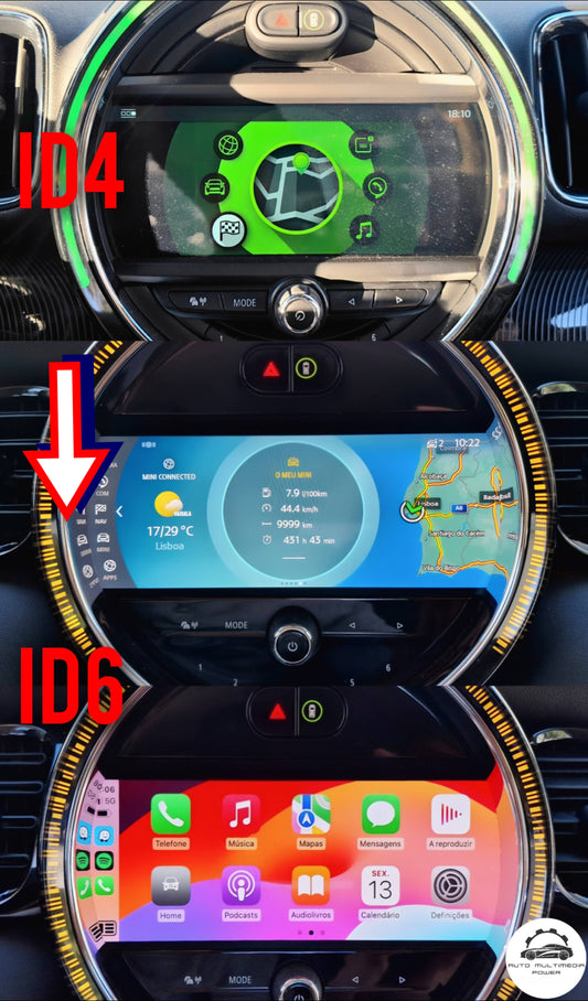 MINI - Conversão Sistema NBT EVO ID4 para ID6 - Atualização Firmware + Ativação CarPlay Full Screen + VIM