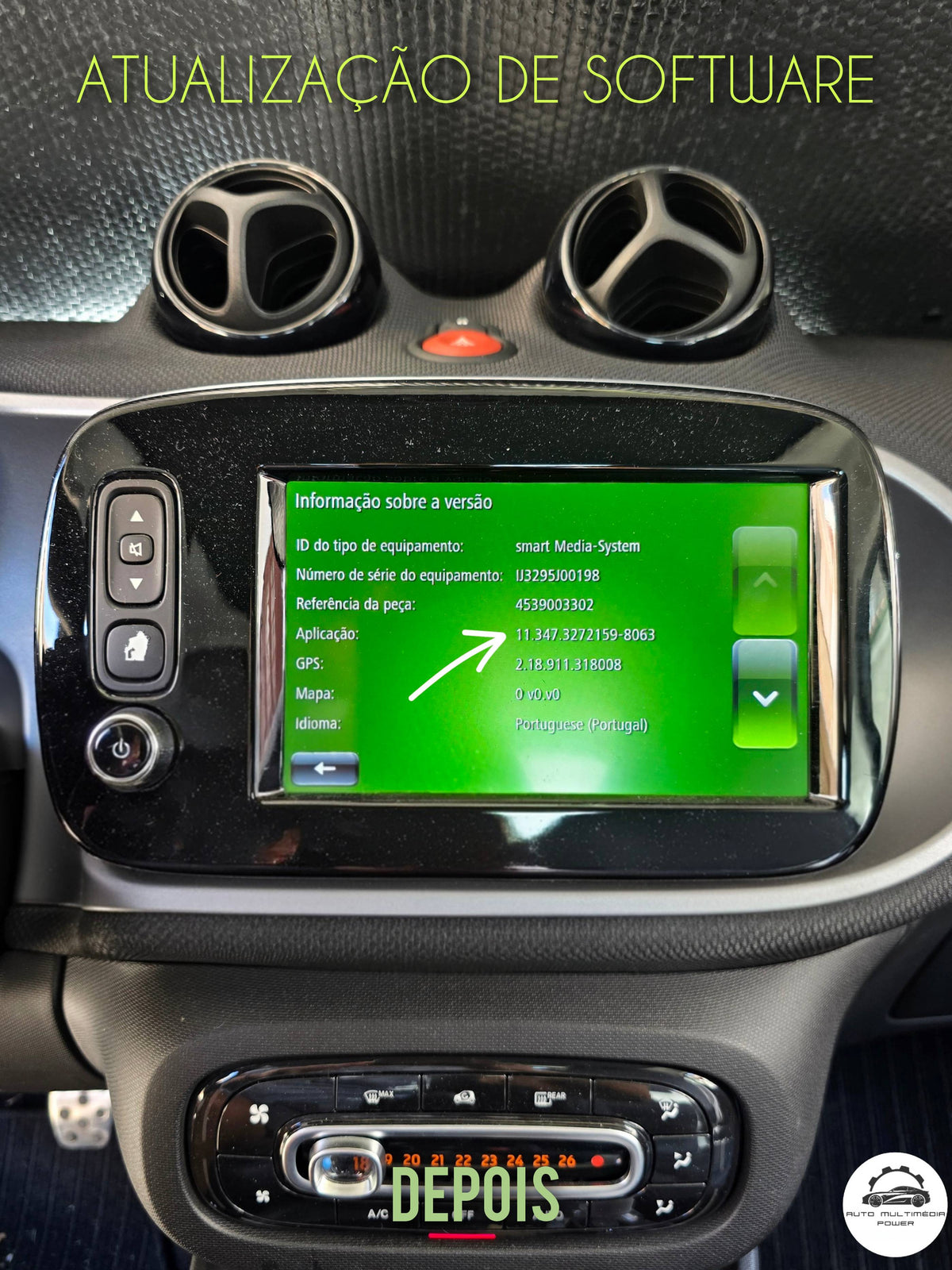 SMART - Sistema Cool & Media P26 Modelo 453 - Ativação Google Android Auto & Apple CarPlay