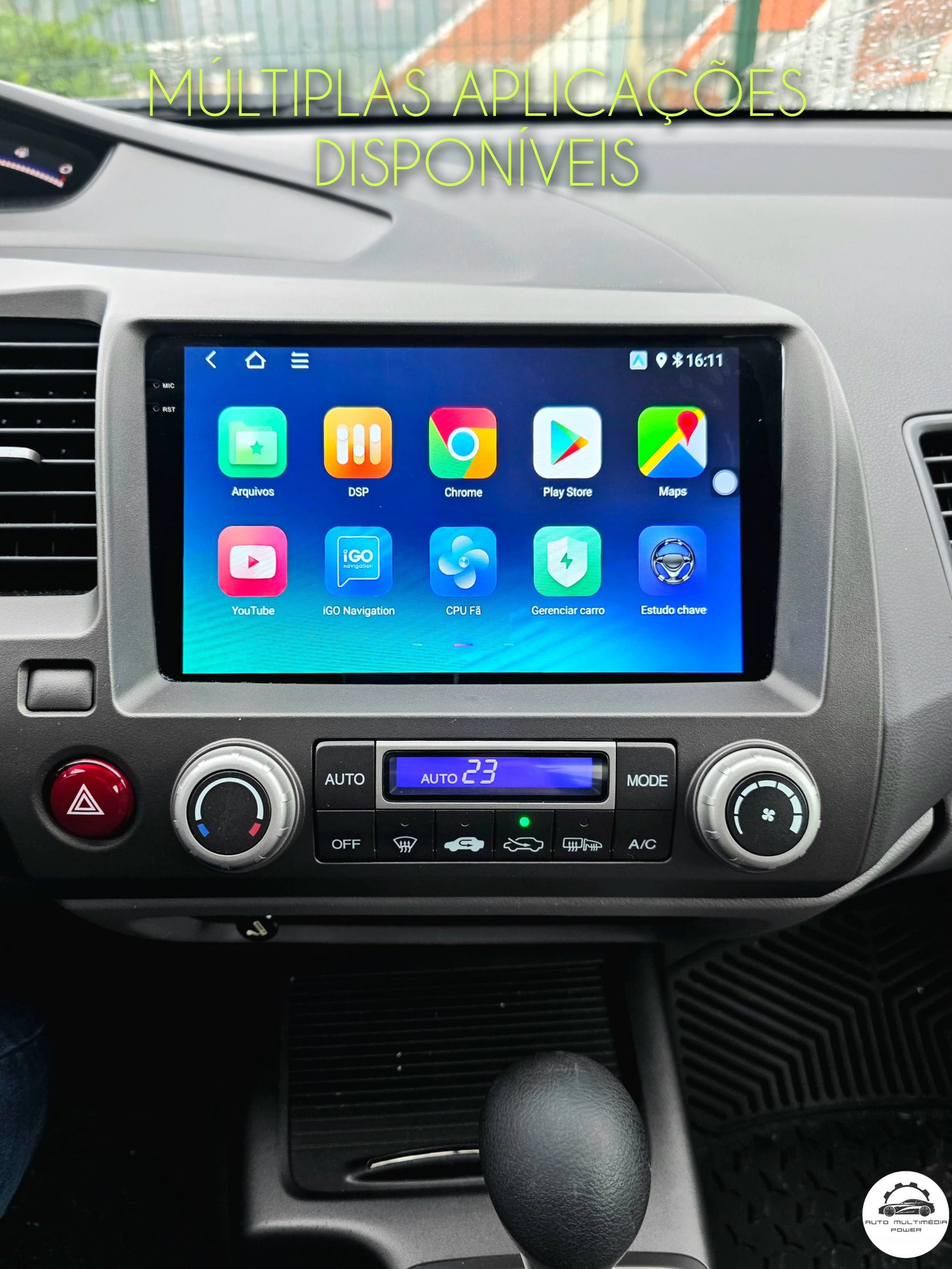HONDA - CIVIC - 2005 a 2011 - Ecrã Touch Screen Android - CarPlay & Android Auto Wireless