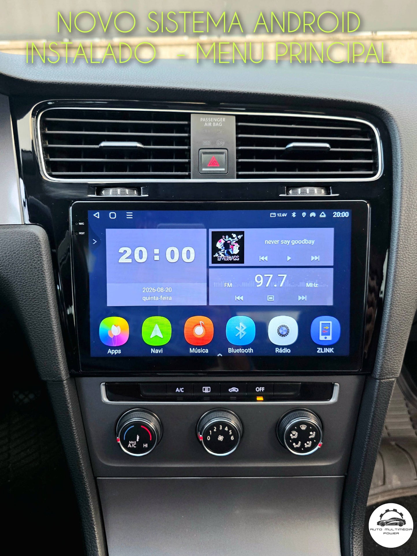 VOLKSWAGEN VW - GOLF MK7 - 2013 a 2017 - Ecrã Touch Screen Android - CarPlay & Android Auto Wireless