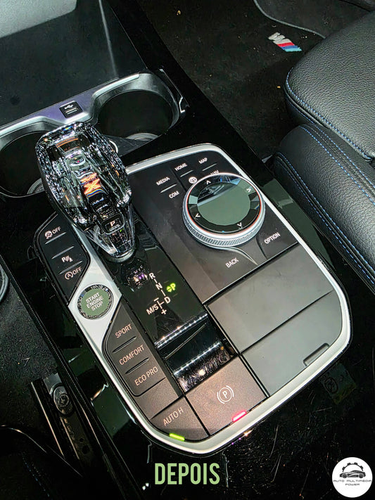 BMW - KIT Manete de Mudanças em Cristal & Botões Multimédia em Cristal - Veículos com Plataforma MGU
