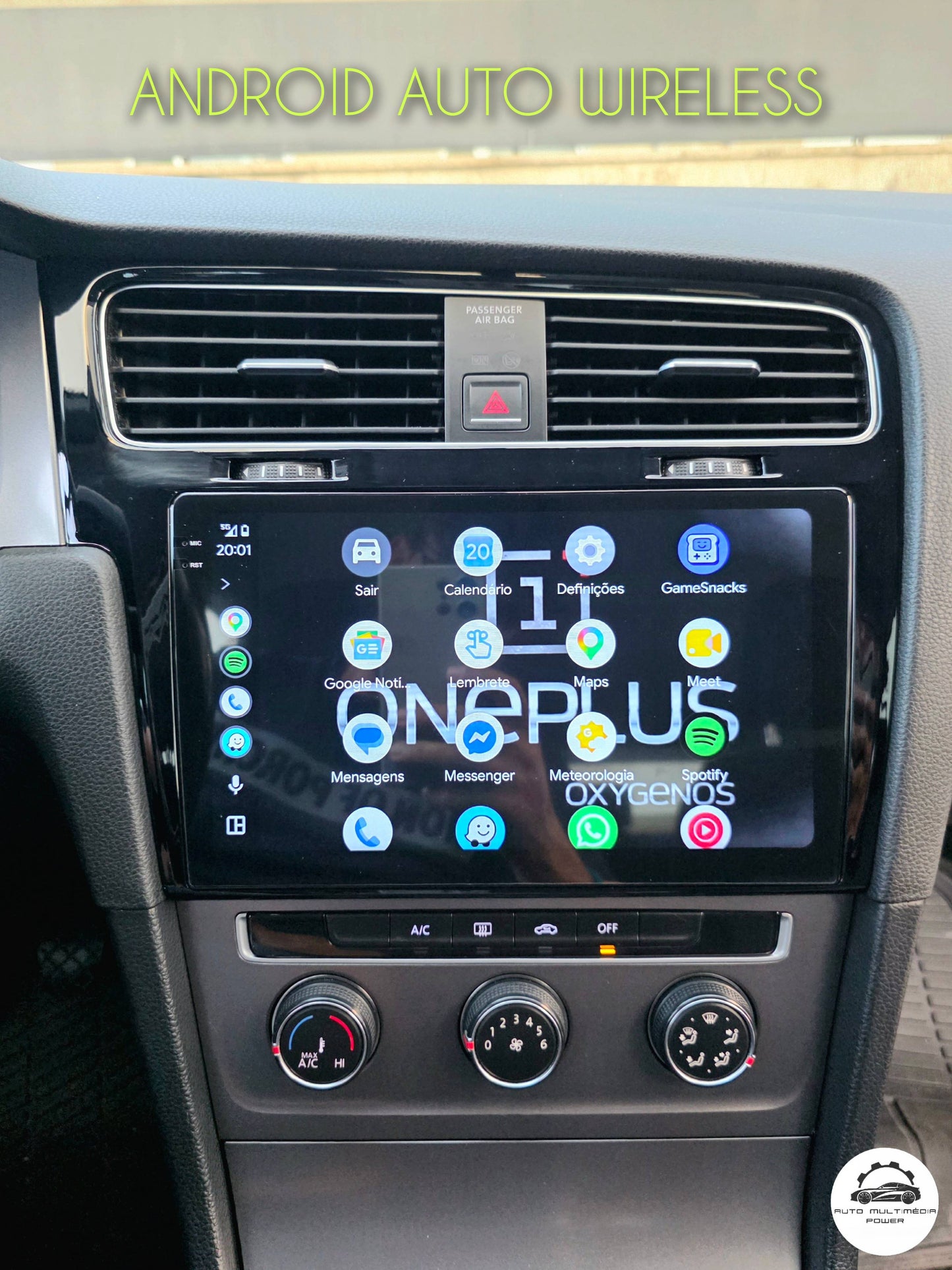 VOLKSWAGEN VW - GOLF MK7 - 2013 a 2017 - Ecrã Touch Screen Android - CarPlay & Android Auto Wireless
