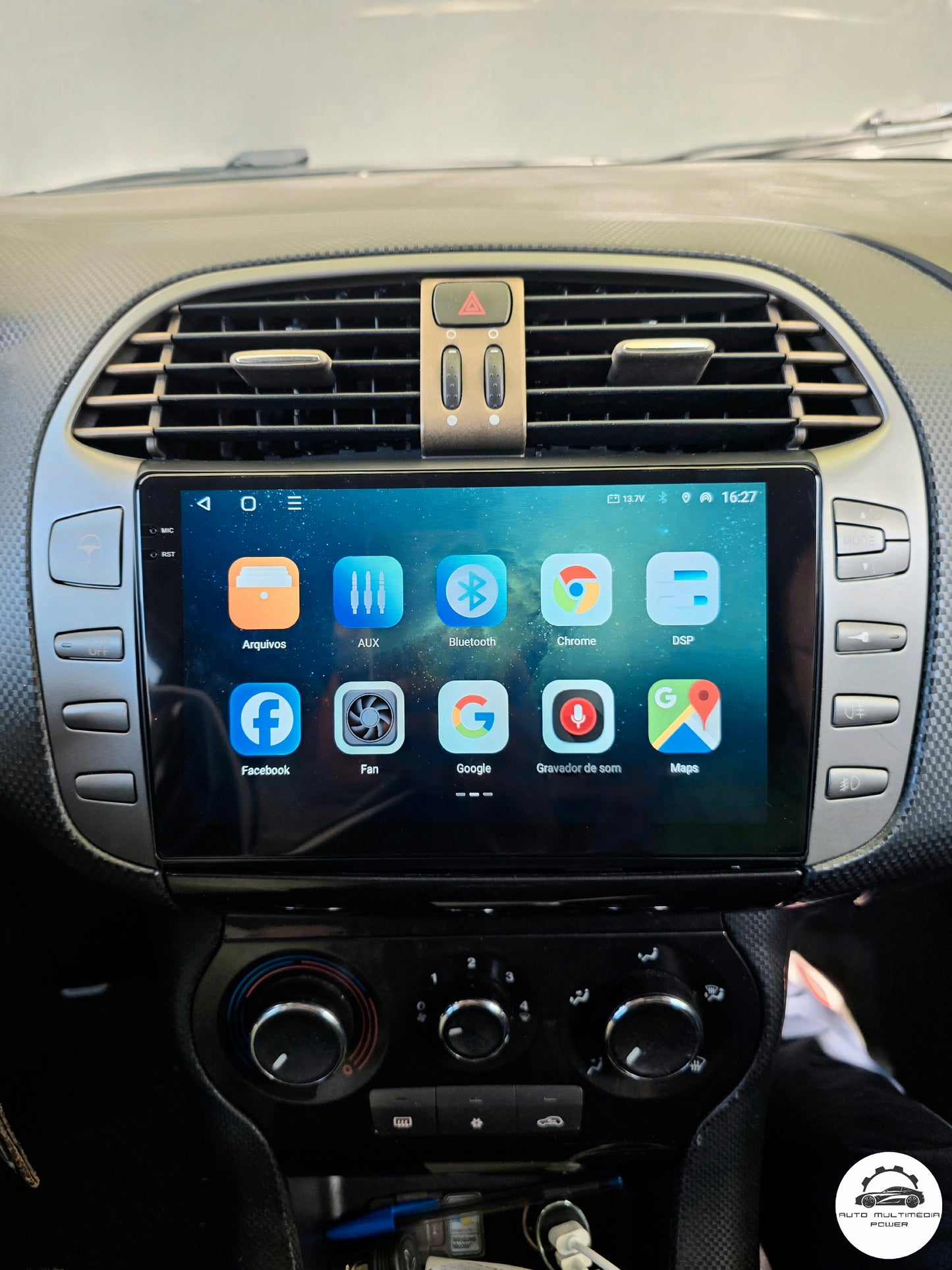 FIAT - BRAVO II 198 de 2007 a 2014 - Rádio Android - CarPlay & Android Auto Wireless
