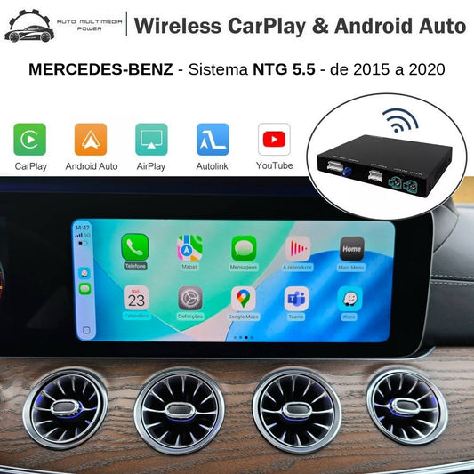 MERCEDES-BENZ - Sistema NTG 5.5 Comand - Instalação Função Apple CarPlay & Google Android Auto Wireless