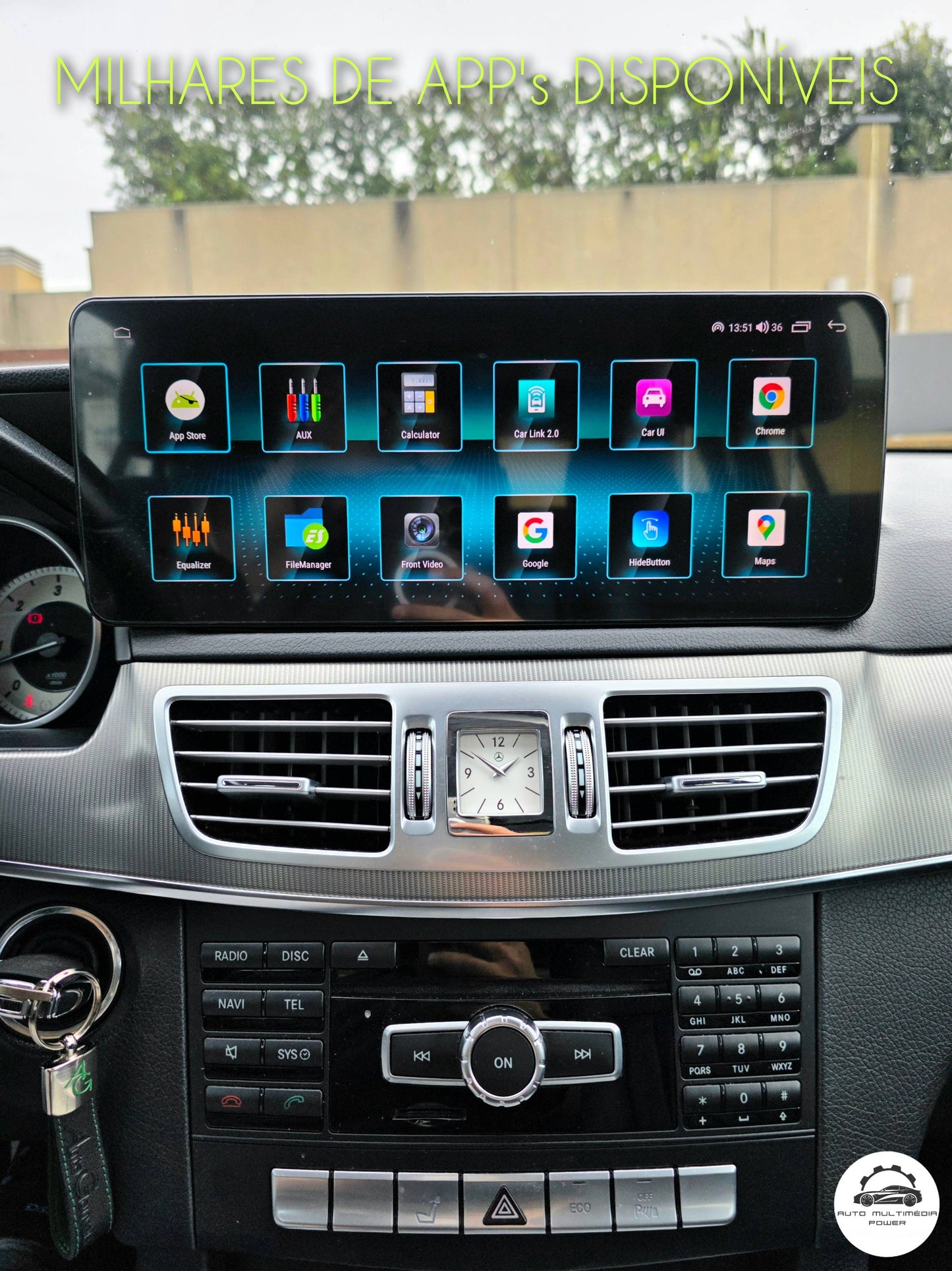 MERCEDES-BENZ - Classe E - Ecrã Touch Screen Android 15 - Apple CarPlay & Google Android Auto Wireless