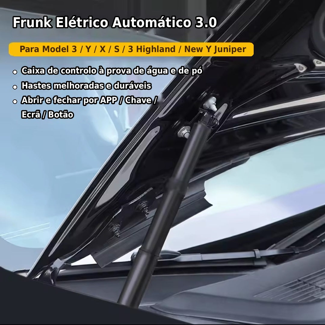 TESLA - Instalação Kit Porta-Bagagens (Frunk) Elétrico Automático - Model 3 / Y / X / S