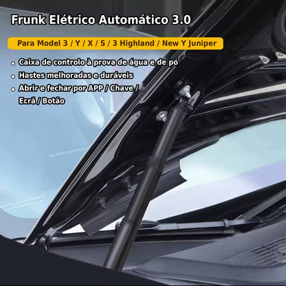 TESLA - Instalação Kit Porta-Bagagens (Frunk) Elétrico Automático - Model 3 / Y / X / S