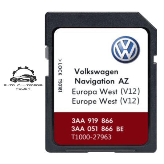 VOLKSWAGEN VW / SEAT / SKODA - Sistema RNS 315 - Cartão SD AZ Atualização Mapas GPS Nav v12 2021