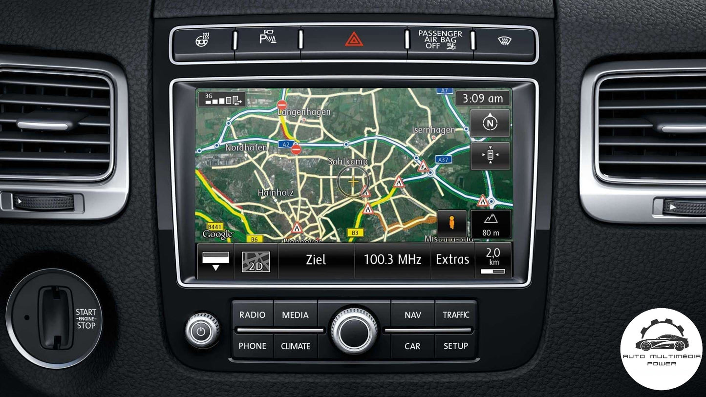 VOLKSWAGEN VW - Sistema RNS850 - Atualização Software + Mapas GPS Nav v6.36.0 2024